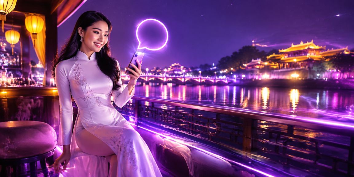 Phụ nữ Huế mặc áo dài tham gia cá cược thể thao trực tuyến có trách nhiệm