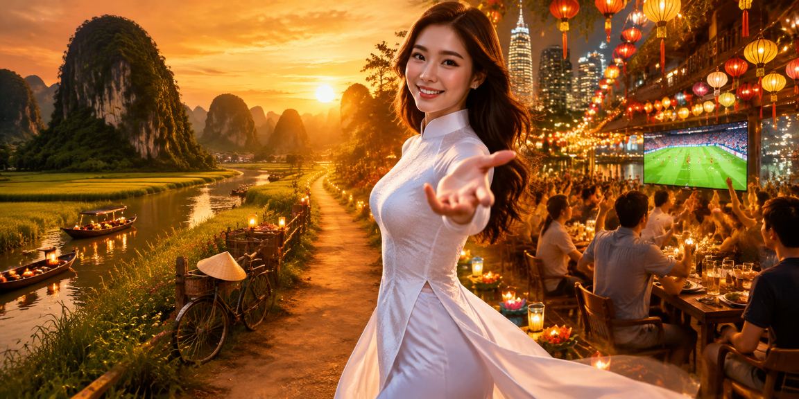 Phụ nữ Việt Nam mặc áo dài trải nghiệm nền tảng giải trí và nhận thưởng hoàn tiền tại Sài Gòn